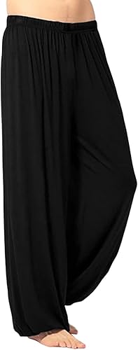 Miniatura 2 de Shiyingl Men's Sweatpants Casual Lightweight Quick Dry Joggers Oversized Loose Fit Gauze Pants Sport Elastic Waist Trousers