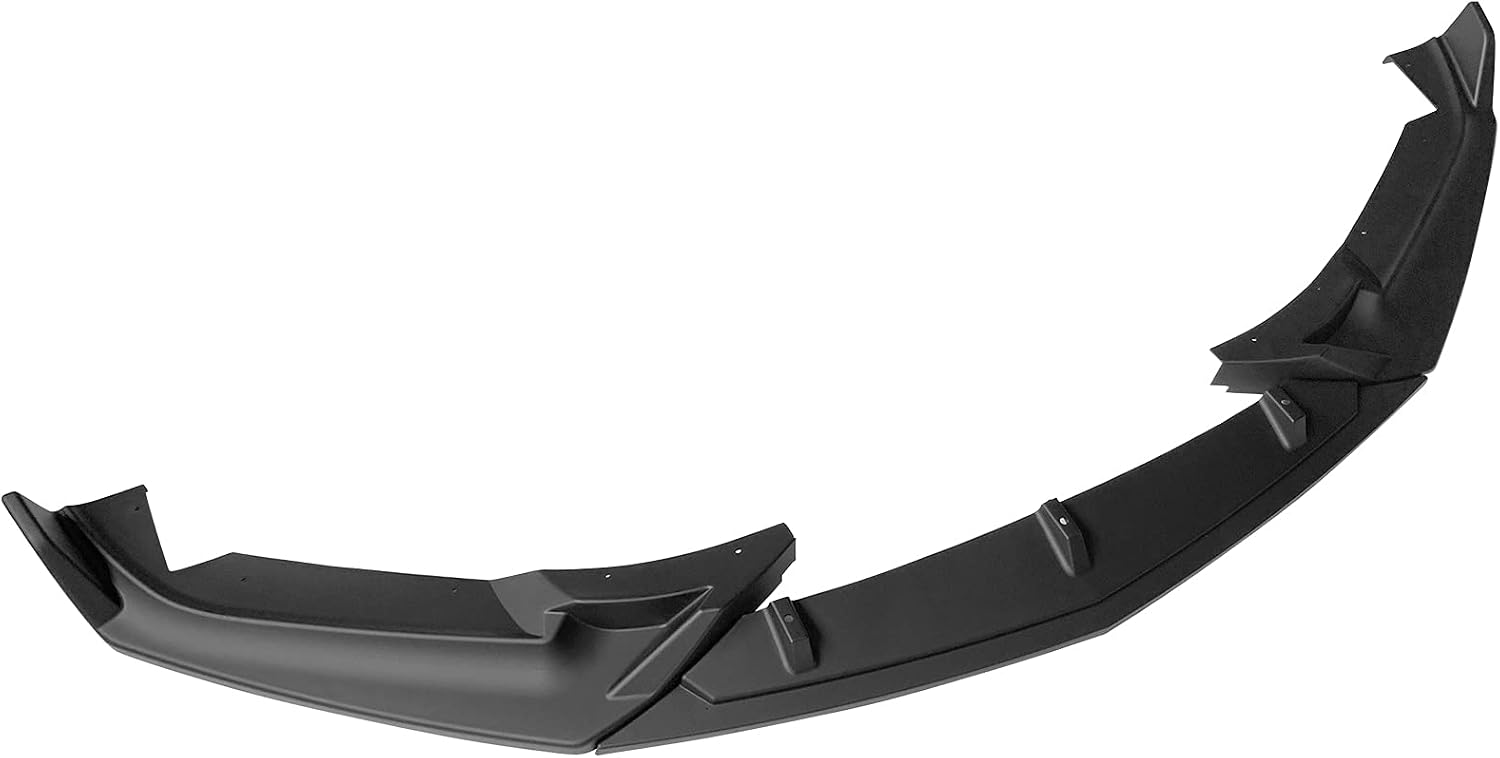 FREEMOTOR802 Front Bumper Lip Splitter Fits 2020-2024 Cadillac CT5 Luxury & Premium Luxury, IKON Style Carbon Fiber Print PP 3PCS Air Dam Chin Spoiler Lower Guard Protector Styling Trim Kit