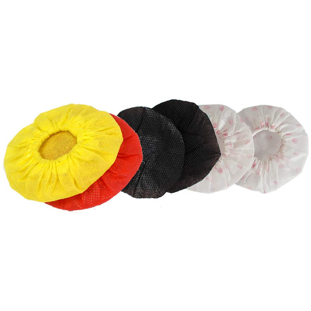 GSHLLO 100 fundas desechables no tejidas para micrófono de mano, protector de parabrisas, color rojo y amarillo
