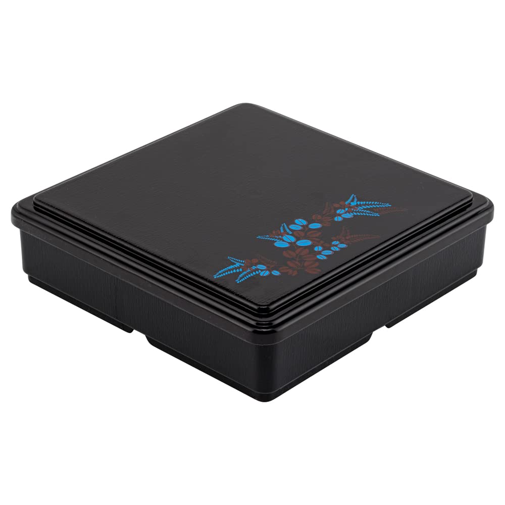Restaurantware Bento Tek - Contenedor de almuerzo con compartimento de 8.3 x 2.2 pulgadas, 1 contenedor de almuerzo para adultos estilo japonés, con 5 compartimentos a prueba de grasa, caja de