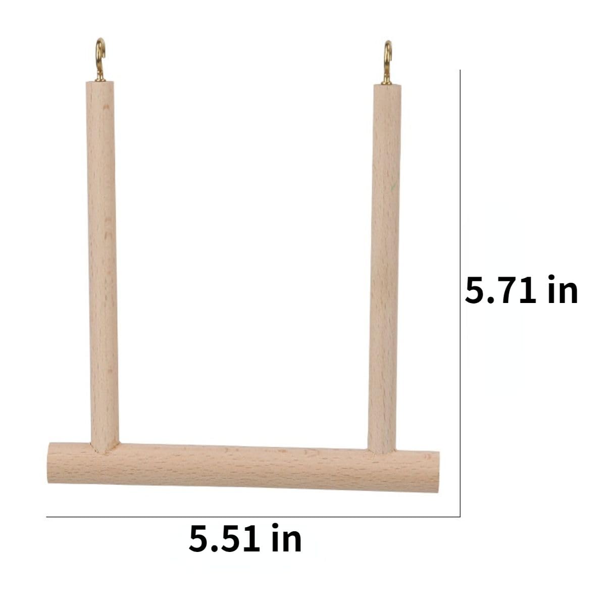 Bird Swing Toy Bird Play Toys Natural Wooden Stands Hanging Swing Bars for Parrots Parrot Stands Fixed Cage Toys Birdcage Accessories