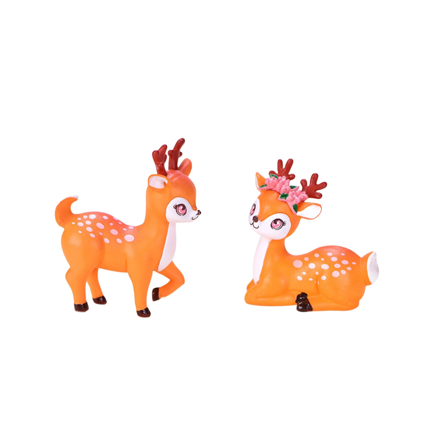 Sika Deer Fairy Garden Accessories, Mini Animals Fairy Garden Kit, Cute Sika Deer Miniature Figurines for Bonsai Landscape, Cake Topper, Moss Landscape, Home Decoration, DIY Crafts, Party Decoration
