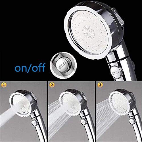 Nosame Shower Head with Hose,Universal Bath Shower High Pressure Water Saving 3 Mode Function Spray Handheld Showerheads 1.6 GPM for Dry Skin & Hair