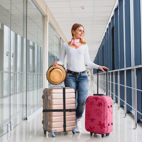Image of 4 Pack Adjustable Straps for Luggage, Travel Suitcase, Backpack - Packing Belt With Quick Release Buckle (Black)