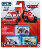 Disney Cars Mini Racers 3 Pack &lpar;Grc Racers 3 Raoul CaRoule&comma; Max Schnell and Cruz Ramirez&rpar;