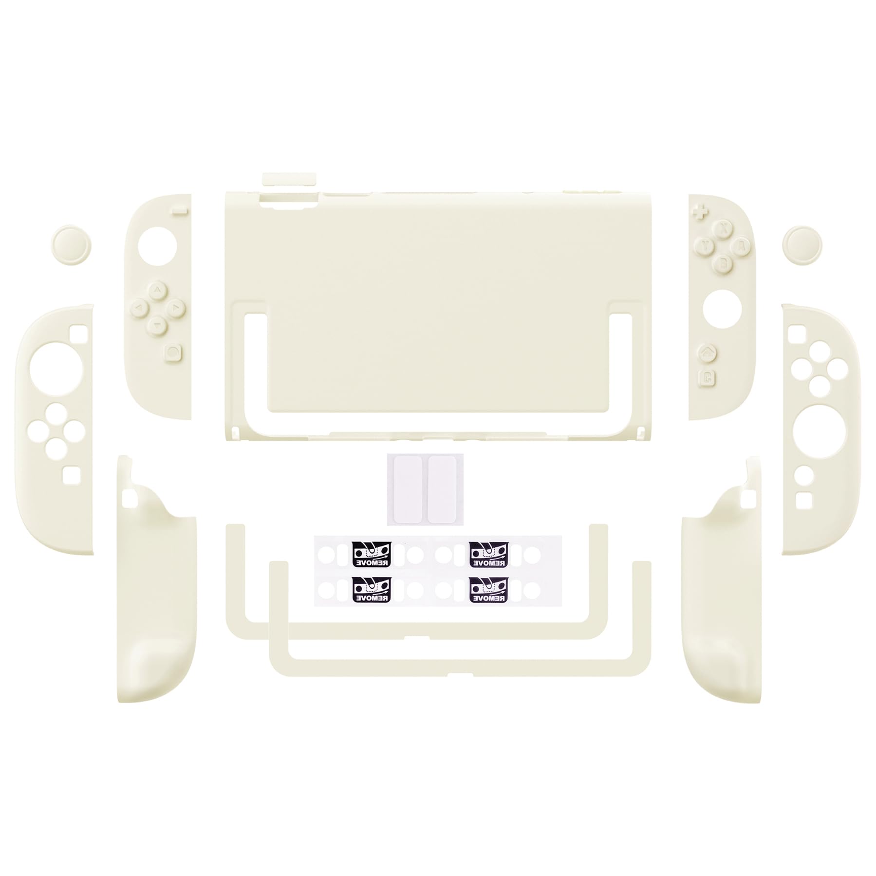 PlayVital Funda Protectora para Nintendo Switch 2 - Carcasa Rígida con Tapas para Joystick, Pegatina y Botones, Compatible con Dock, Antirayaduras y Antigolpes (Amarillo Antiguo) — view 7