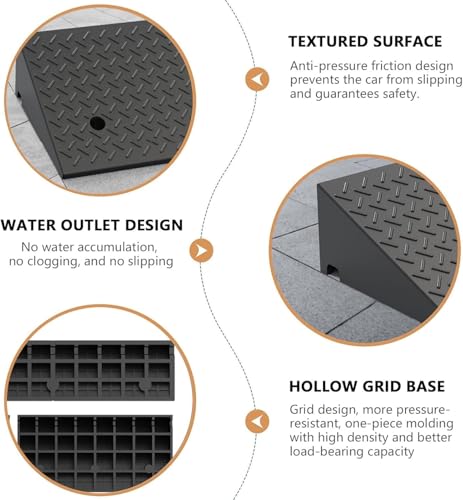 Rampe de trottoir stable avec surface antidérapante pour vélos