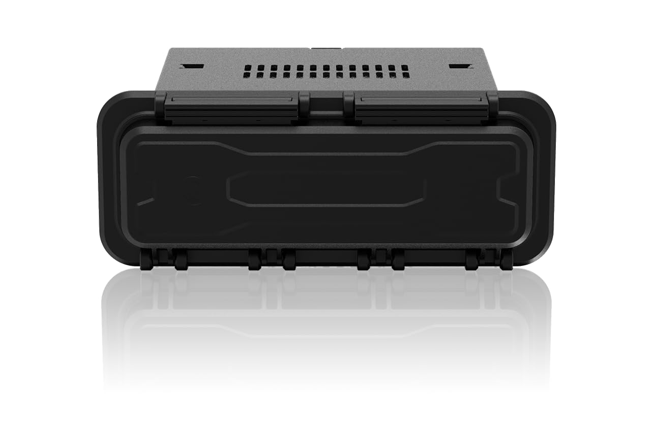 ICY DOCK 1-Bay Hot Swap 2,5 cala SATA III 6 Gbps/SAS 3.0 12 Gbps SSD/HDD obudowa wymienna rama wykonana z metalu ze śrubą radełkowaną i wodoodporną osłoną przednią IPX5 - ToughArmor EX MB491SKL-1B