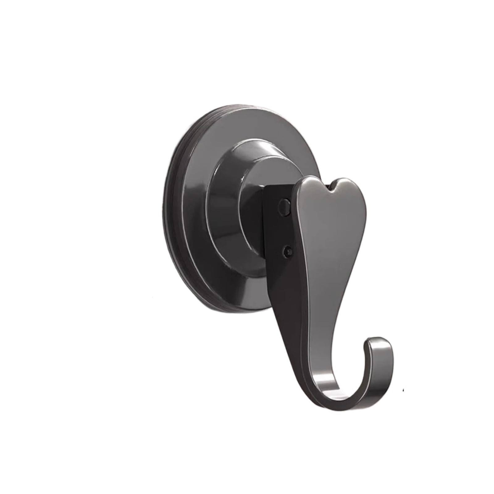 HRXEXSBAM Suction Cup Punch-Free Wall Hook, Strong Load-Bearing Traceless Hanger in White/Gray, Multipurpose Organizer for Kitchen Bathroom Key Storage(1pcs-Gray)