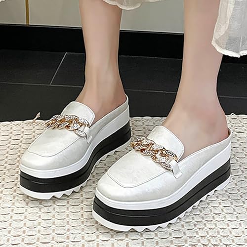 Women's Platform & Wedge Mules Closed Toe Slip on Retro Wedge Shoes 2024 Fashion Dress Shoes Lightweight Comfortable Sneakers2