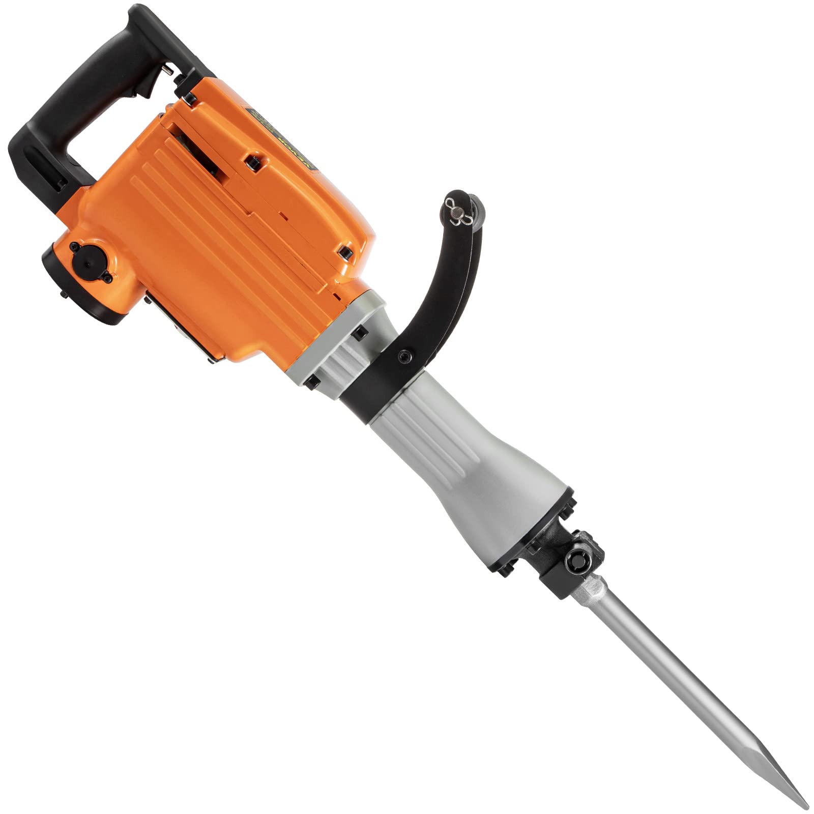 VEVOR Martillo demoledor eléctrico 1500 W 65 A Martillo demoledor con mango ergonómico giratorio a 360° para hormigón, ladrillos, estucos de azulejos, eliminación de cimientos de viviendas