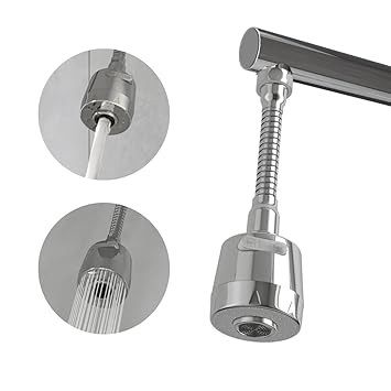 WaterScience Tap Extension for Kitchen Sink | 2 Flow Modes | Flexible Faucet Extender for Taps | Aerators for Water Tap | Upto 50% Water Saving - Flexi Neck - image, photos