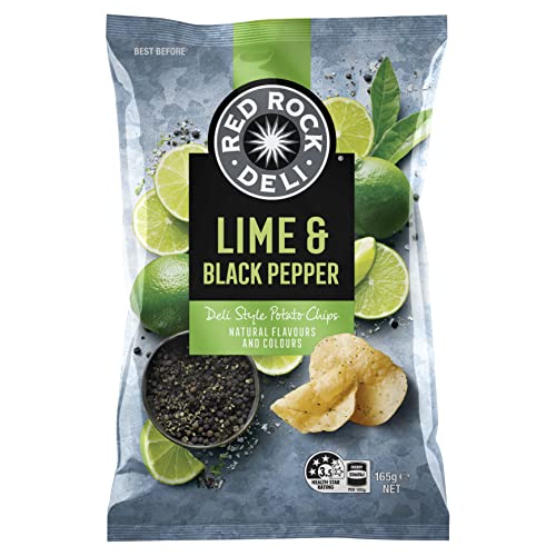 Red Rock Deli Chip Lime Pepper 165g