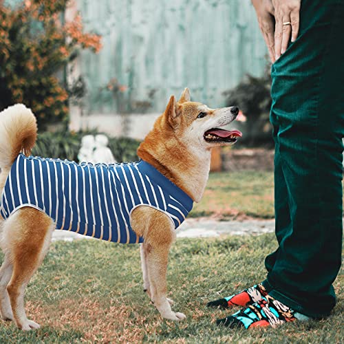 Erholungsanzug für Hunde,Chirurgische Genesungsanzug für Hunde Katzen nach der Operation,Kegel E-Halsband Alternative,Postoperative Bauchwunden Beschützer,Verhindern Lecken für Hündin Rüde Haustiere
