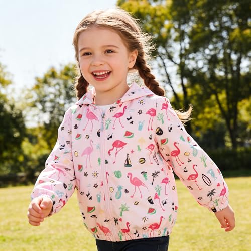 Image of Feidoog Kids Baby Toddler Girls Cartoon Spring Fall Outerwear Windbreaker Zipper Hooded Jackets Coat