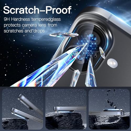 Image of PreCure Compatible for iPhone 17 Camera Lens Protector 6.3-Inch, 9H Tempered Glass, Anti-Scratch, Case-Friendly, HD Clear, Protects from Fingerprints & Scratches, Does Not Affect Night Shots