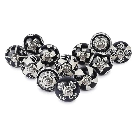 Ajuny Hand-Painted Black and White Knobs Cover