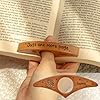 Personalized Book Page Holder - Just One More Page, Custom Wooden Thumb Page Holder for One-Handed Reading, Reading Bookish Accessories Gift for Teachers Book Lovers