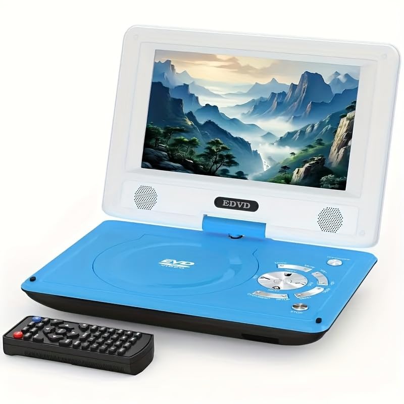 11.5" Portable DVD Player for Kids and Car, 9.5" Swivel HD Screen with 4-5 Hours Built-in Battery, Support Sync Screen to TV, Support SD Card/USB/Multiple Disc Formats (Except Blu-ray,Dolby)
