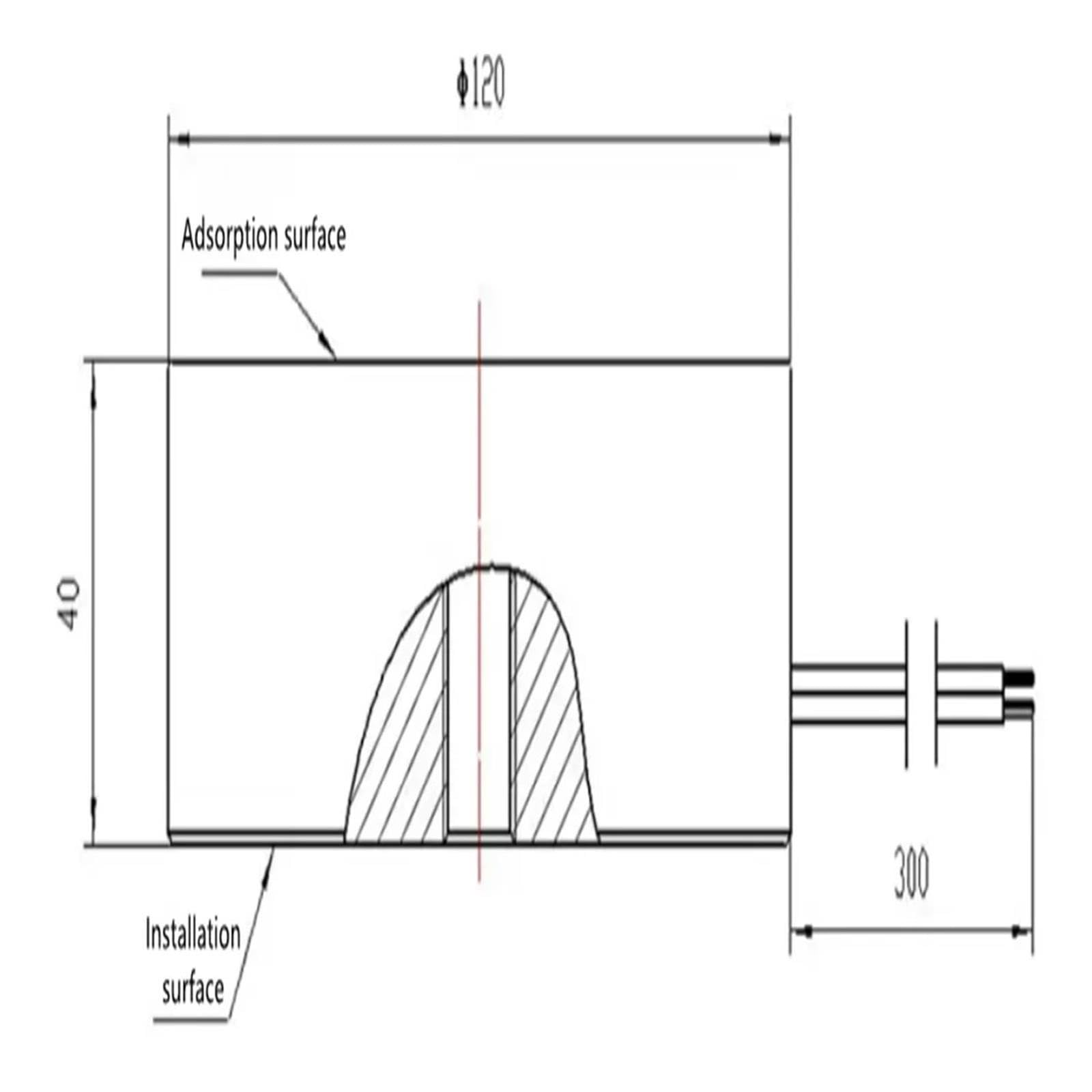 XRN-XP120X40 Électro-aimant carré P120X40 DC 12V 24V 120x40mm(24V DC)