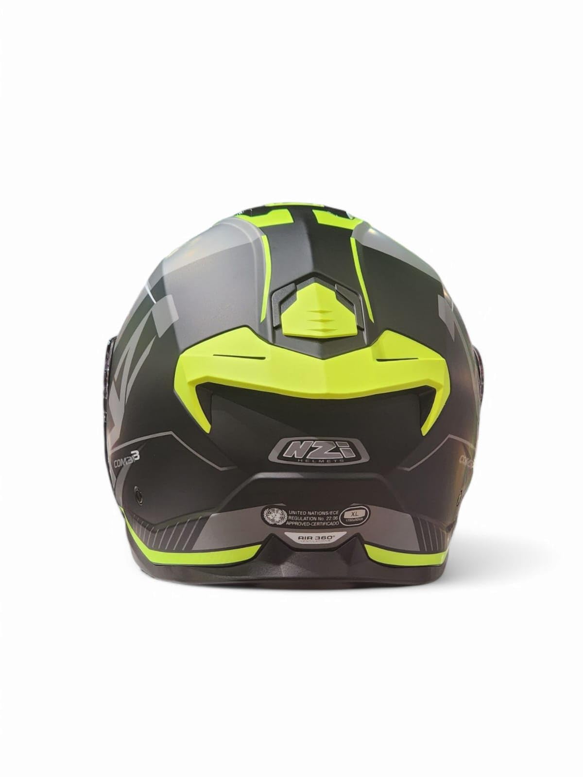 Casco Moto Modular NZI Combi 3 ORBE Negro Antracita Amarillo HOMOLOGACION 22.06 Talla L