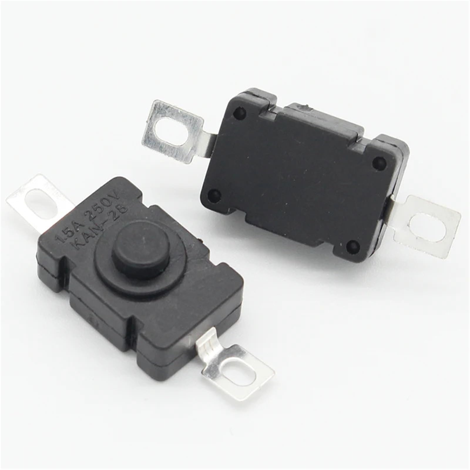 Interruptores de linterna KAN-28 autoblocantes de 1,5A y 250V en pack de 10 unidades de 18x12 mm 5