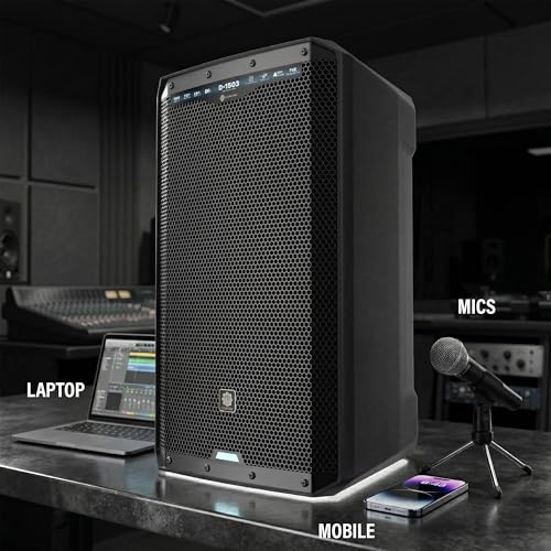 Image of DIGIMORE 2800W Active Speaker with 15 inch Woofer & 1.75 inch Titanium HF | BT 5.3 & TWS | 4 DSP Modes | 2 XLR /6.35mm Input Ports | Class-D Amplifier | Ideal for DJ, Live Events & Performances (D-1503)