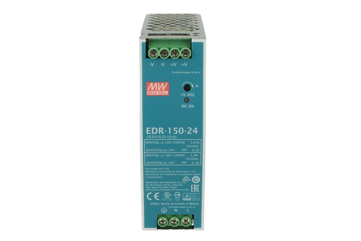 MeanWell EDR-150-24, Rotaia Industrial Trafo 24V 156W 6,5A Schiene DIN Rail Power Supply Universal