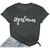 Girl-Mom-T-Shirt-for-Women-Mom-Shirts-Letter-Printing-Casual-Mama-Tee-Tops ASTANFY Women’s Girlmom Letter Printing T Shirt Casual Round Neck Vintage Tee Tops Dark Gray