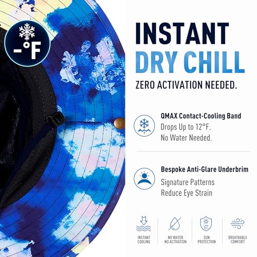 Image of TOP-EX UVCoolix Cooling UPF50+ Wide Brim Sun Hat, Waterproof, Big Head | cooling sweatband, waterproof, water resistant, UV protection, wide brim, breathable, big-head fit, fishing, hiking, beach