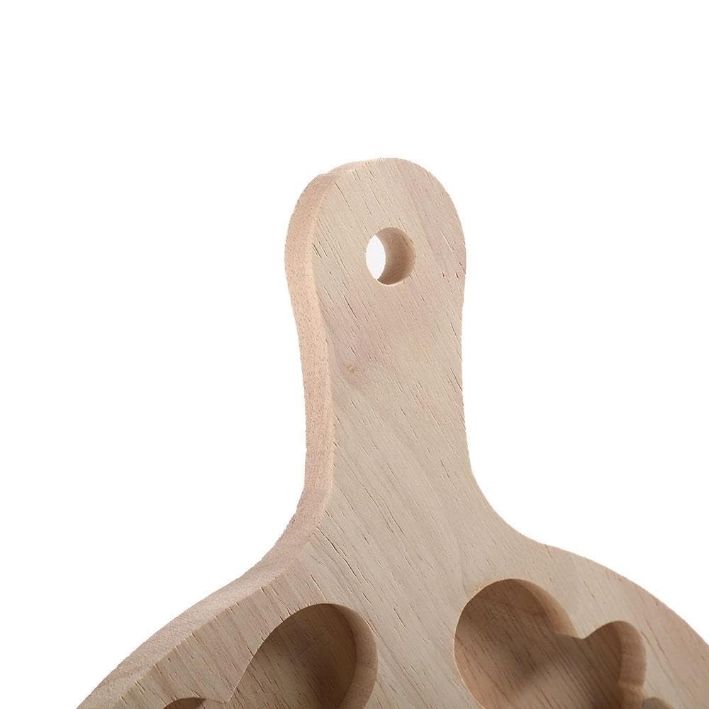 Shrevi Cheese Board Set With Wood Bamboo Handle - Serving Board, Knife & Fork for Meat and Vegetables (Round) 2
