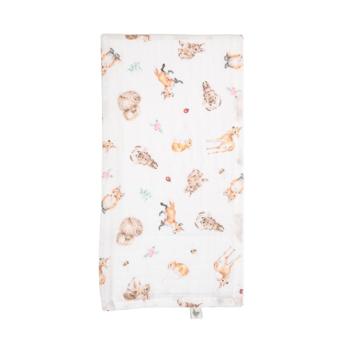 Wrendale Designs - Little Forest' Woodland Animal Muslin Gift Set, Pink, 28 x 28 inches - Image 4