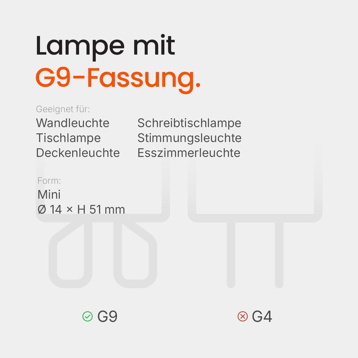 Osram G9 Halogenlampe 230 V - 60 W - 2800 K - 980 lm - Stecklampe - Warmweißes Licht - Dimmbar - 20 Stück