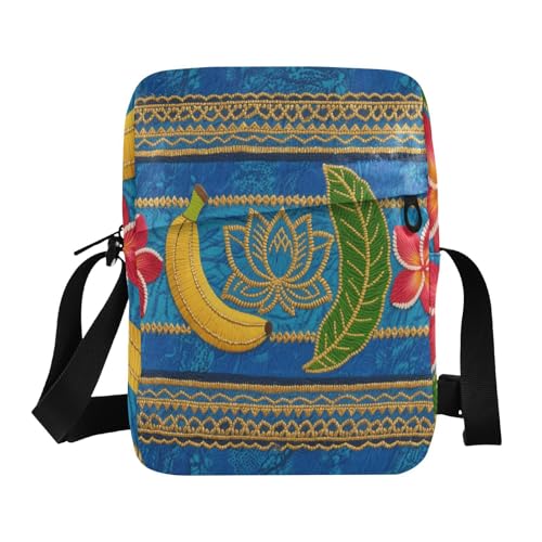 messenger bags crossbody bag men small crossbody purse Adjustable Strap for Outdoor Daily Outdoor Daily- Weaving Boho Banana