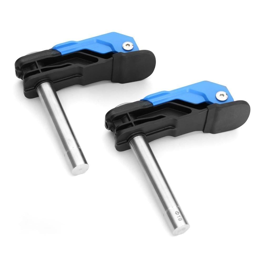 Morsetto a pressione rapida in alluminio, angolo regolabile di tipo F, con strisce diamantate antiscivolo, finitura anodizzata resistente alla ruggine, per tavole da 19 mm e 20 mm, blu