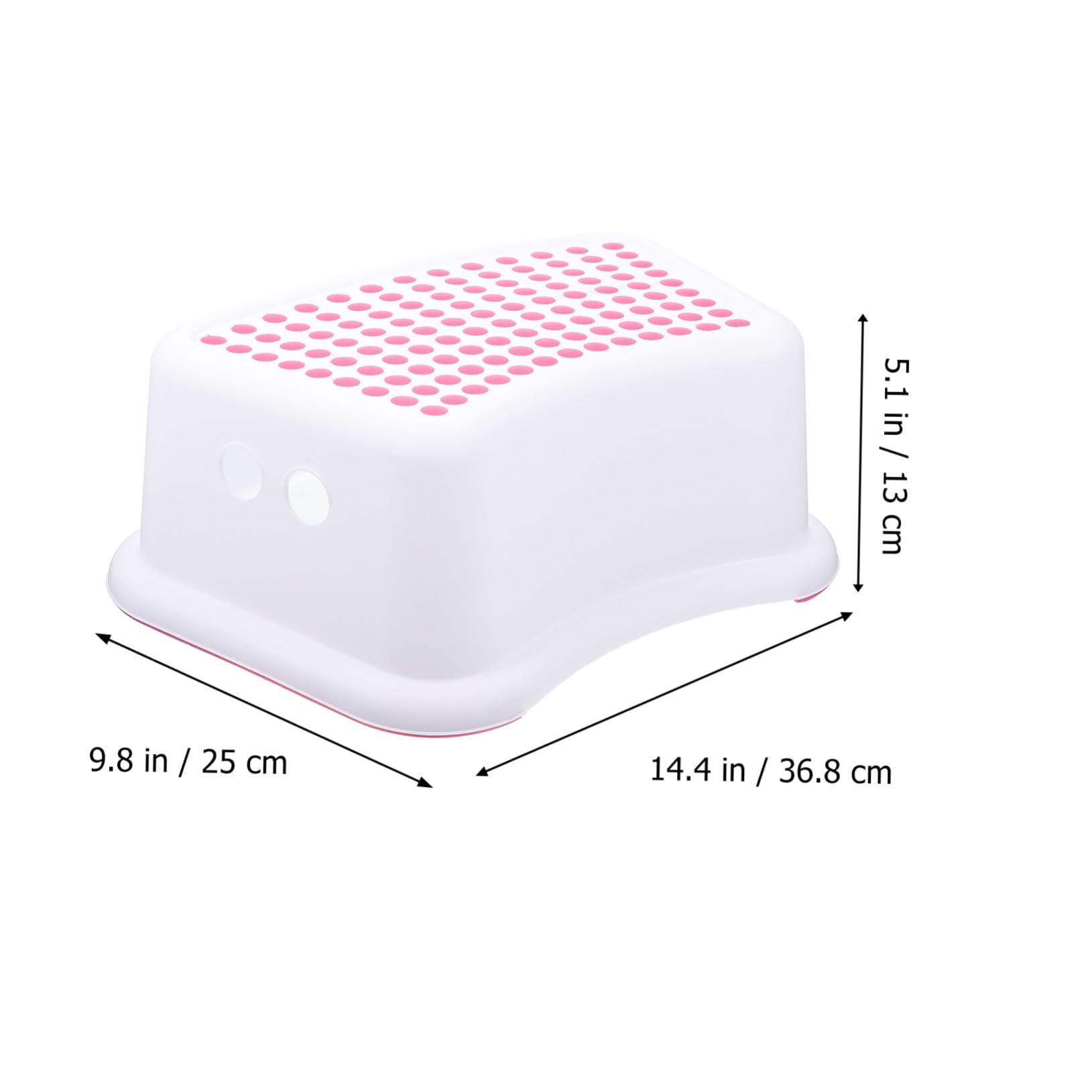 Sgabello Basso Antiscivolo Per Bambini e Adulti, Panca Multifunzione Per i Piedi in Plastica Resistente, Sgabello Da Bagno Versatile Per Interni Ed Esterni, Design Sicuro e Pratico Rosa
