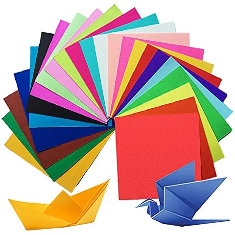 Origami Paper - 200 Sheets Origami Set for Kids Double Sided Origami Squares in Vivid Colors 6 Inch Easy Fold Origami Papers for Arts & Crafts - 20 Vivid Colors Cover