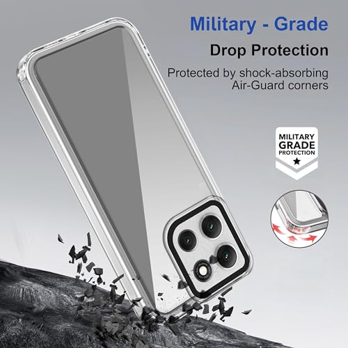 Image of amazon basics Back Case Cover for Motorola G86 Power 5G | Compatible for Motorola G86 Power 5G Back Cover | Case Cover with Camera Protection | (TPU + PC | Transparent)