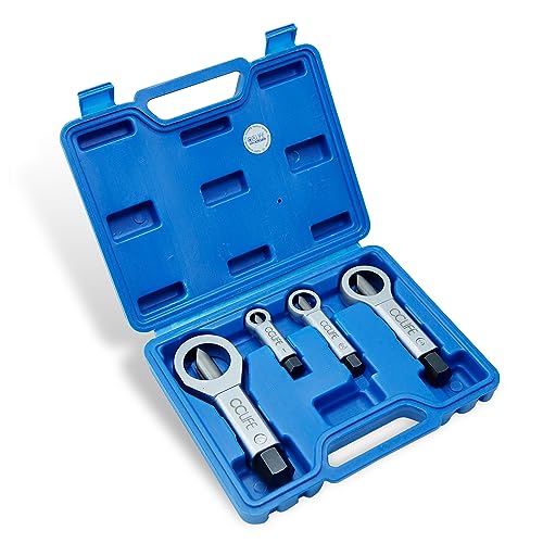 CCLIFE 9-27mm Mutternsprenger-Satz 4-tlg Nuss Splitter Mutter Entferner Extraktions Werkzeug zum Entfernen gebrochener und beschädigter Muttern