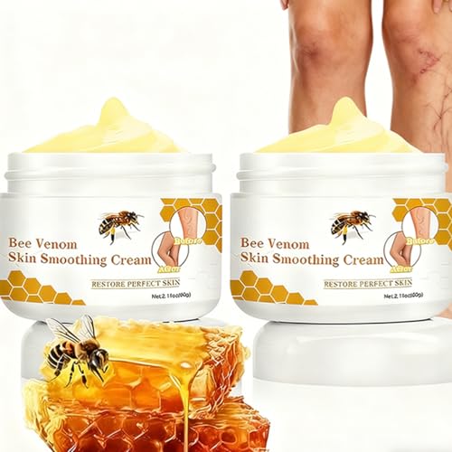 2x 60g Bienengift Krampfadern Creme Bienengiftsalbe Varicose Veins Cream Gegen Besenreiser mit Krampfadern Gegen Besenreiser Creme Testsieger Natürliche Bienengift Schmerzcreme - Q5H-C7