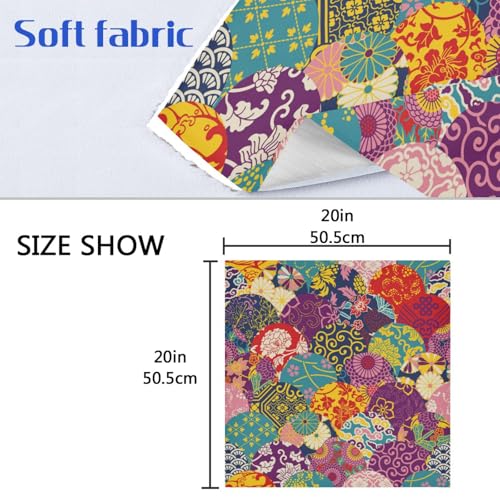 Nander G57243384P381C416S789 Japanese Patterns Classical Flower Cloth Napkins Soft Comfortable Reusable Set Of 6 Napkins Perfect thumb #5
