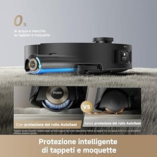 DREAME Aqua10 Roller Robot aspirapolvere con lavaggio AquaRoll, protezione del rullo per la cura di tappeti e moquette, superamento degli ostacoli di 6 cm, auto-svuotamento, aspirazione da 30.000 Pa