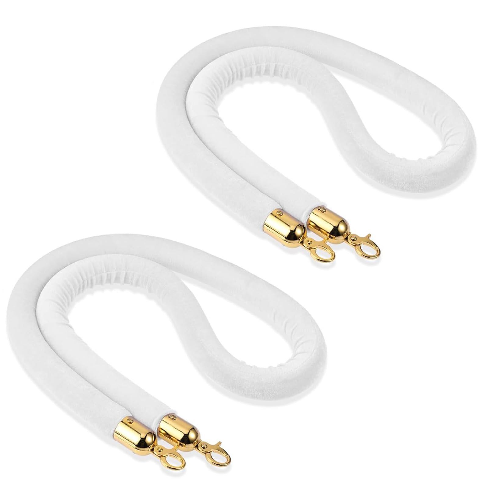 Amazon.co.jp: 2 PCS ホワイトベルベットロープ/編み込み麻ロープ 