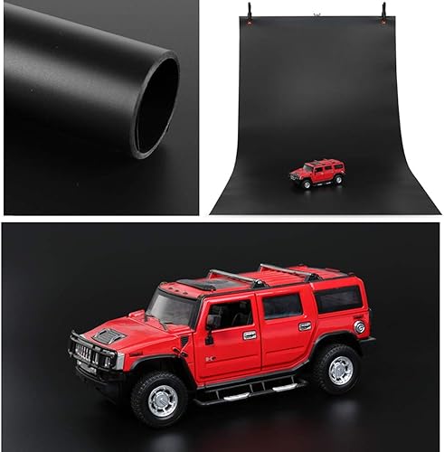 Miniatura 9 de Meking Telón de fondo de fotografía de PVC de 27 x 51 pulgadas, fondo mate, mate y reflectante, 23.6 x 51.2 in, fondo de PVC blanco y negro para