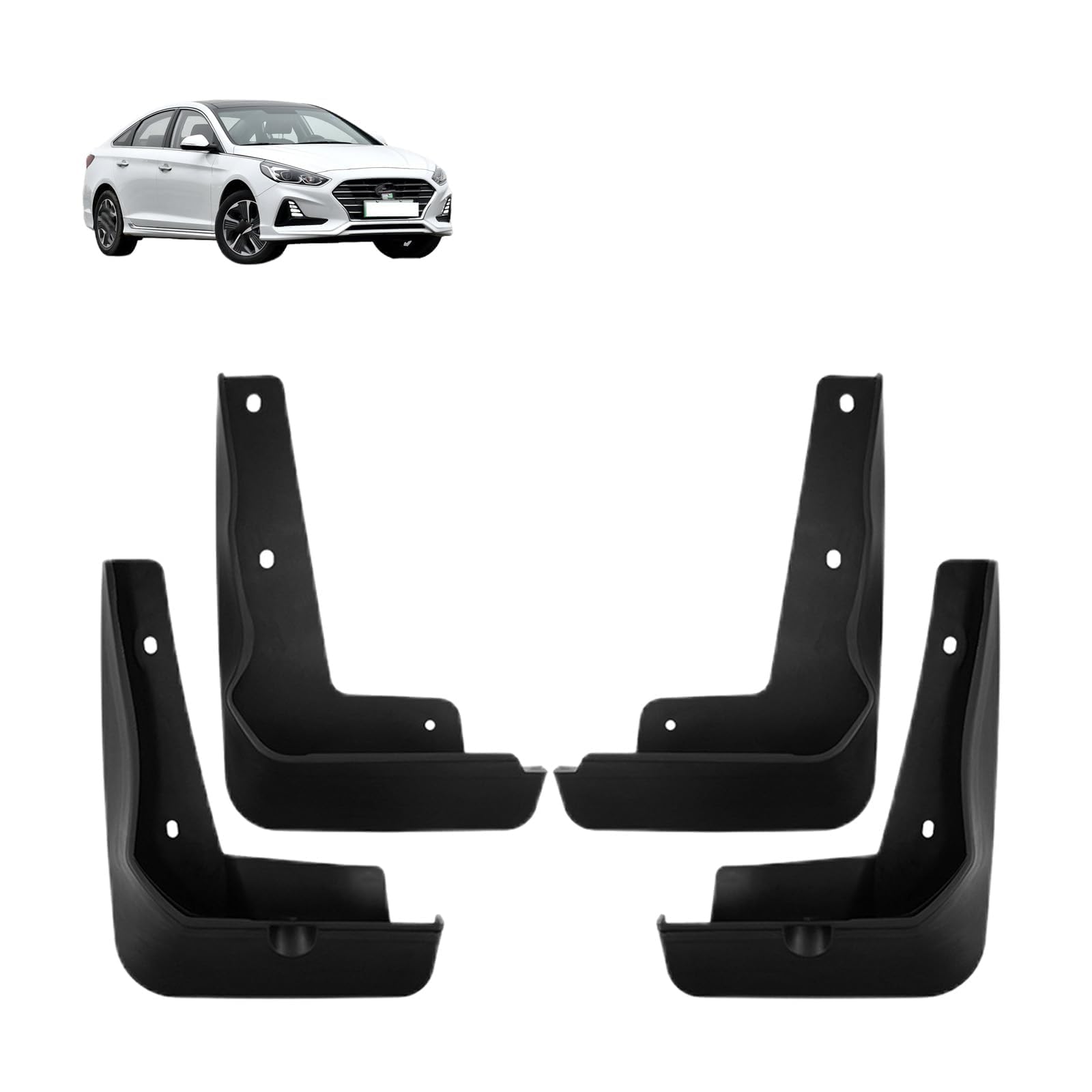 Nysldsco Normal 4Pcs Premium Mud Flaps For Hyundai Sonata Hybrid 2018-2025 Front And Rear Splash Guards Durable Mudguards Protection Against Road Debris