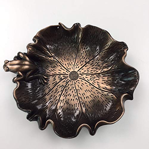 Heaven2017 Pires de chá de liga de lótus retrô bronze verde