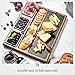Shanik Cheese Board with Black Slate Blade and 3 Stainless Steel Cutlery Set, Acacia Wood Charcuterie Board and Cheese Serving Platter, Unique Handcrafted Design with 3 Ceramic Bowls