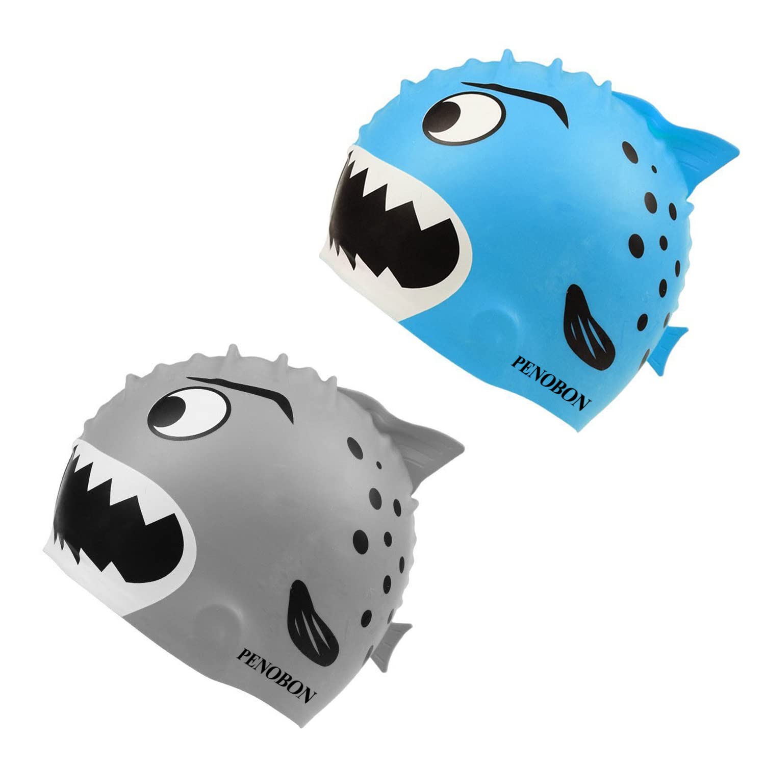 Kids Swim Cap 2 Pack, Fun Silicone Swim Caps for Boys and Girls, Fit for Children 3-12 (B07RK191S3) Amazon Price History, Amazon Price Tracker