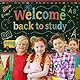 lasuroa Willkommen-Zurück-Hintergrund, 180 x 110 cm Willkommen-Zurück-in-der-Schule-Banner mit Draht-Foto-Requisiten Hängebanner zum ersten Schultag für Schüler Klassenzimmer-Zubehör