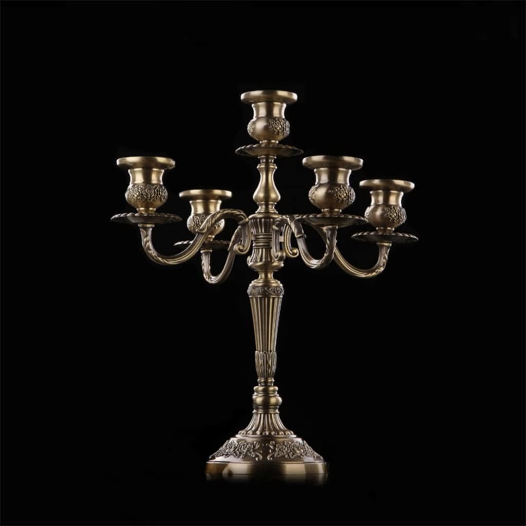 European Green Ancient Retro Home Furnishing is a Romantic Wedding Candlelight Dinner Bronze Alloy Candle Table